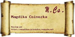 Magdika Csinszka névjegykártya